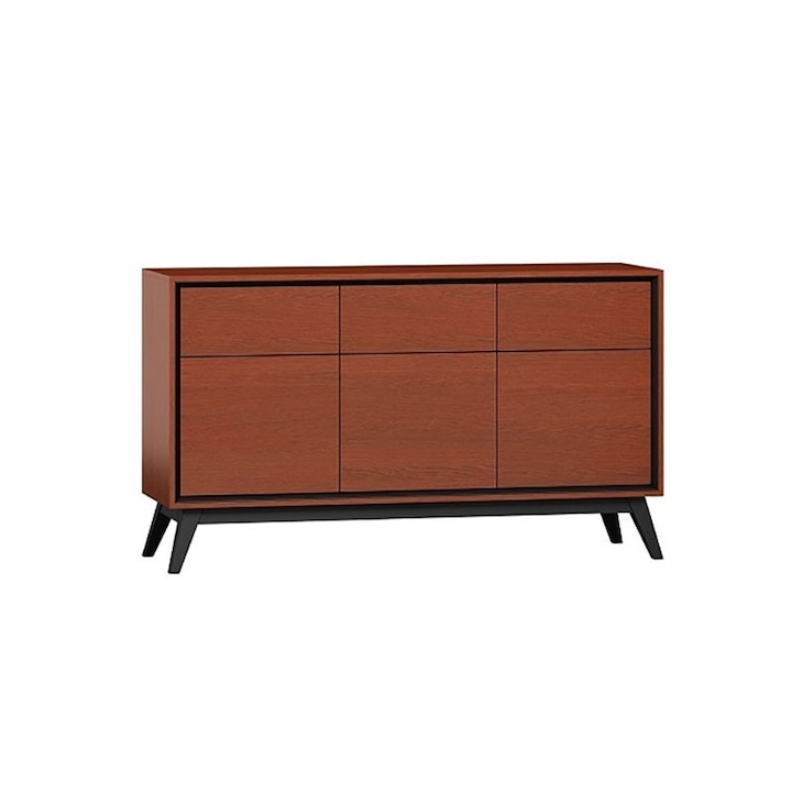 Comoda Art-Futuro Boston BS04, stil Art Deco, furnir de stejar, MDF, 150x87x45cm