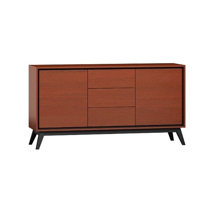 Comoda Art-Futuro Boston BS05, stil Art Deco, furnir de stejar, MDF, 165x87x45cm