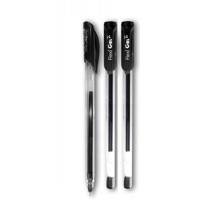Flexi Gel zselés toll PENMATE, 3 darabos készlet, 0,6 mm, fekete, 210x65x13mm