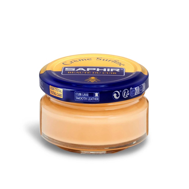 Крем за кожа Saphir, 50 ml, водоустойчив, бисквитен нюанс 18