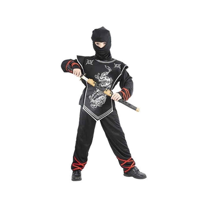 Костюм на нинджа S, Мадей, 110-120 см, пълен комплект