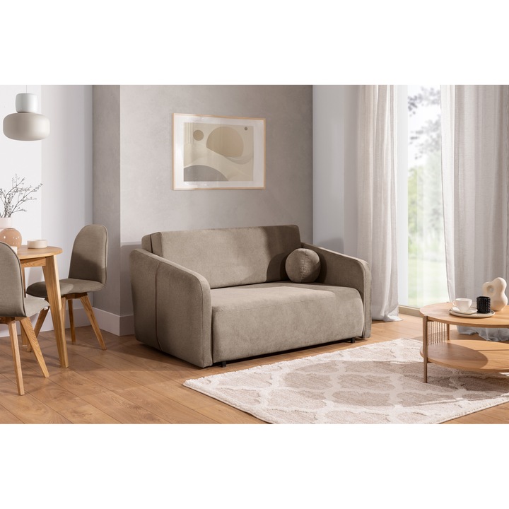 Canapea Meble Bogart, Zeldia 110, 135 x 106 cm, Textil, Maro