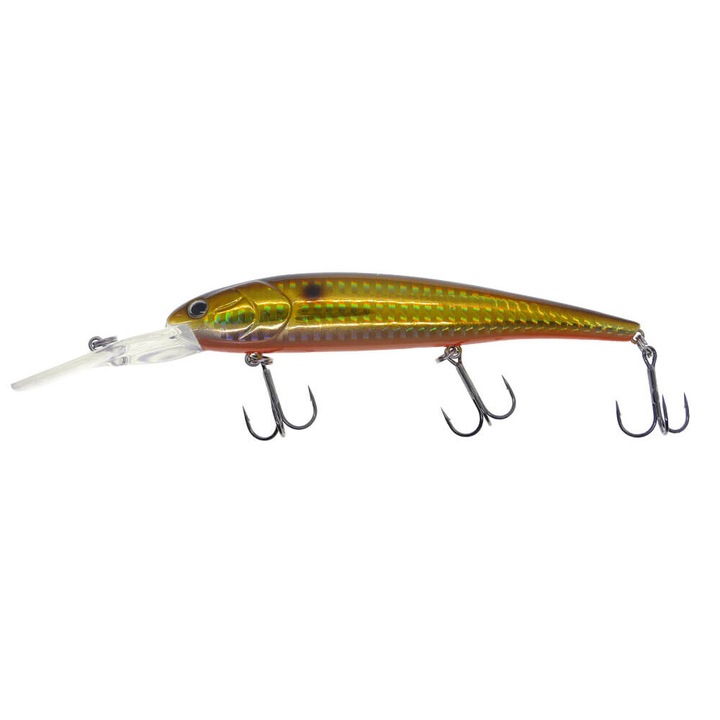 Vobler Hitfish TR Deep 12cm, 19.5gr, Floating, culoare 328, pentru pescuitul la trena, evolutie 7-8.2m, salau, stiuca, somn, pastrav lac