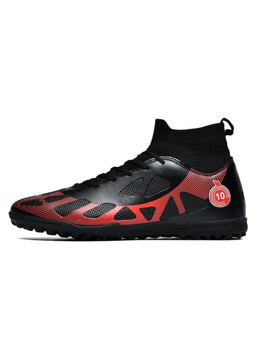 Ghete de fotbal MBrands, 8.2 cu glezna, pentru teren sintetic, culoare negru 37
