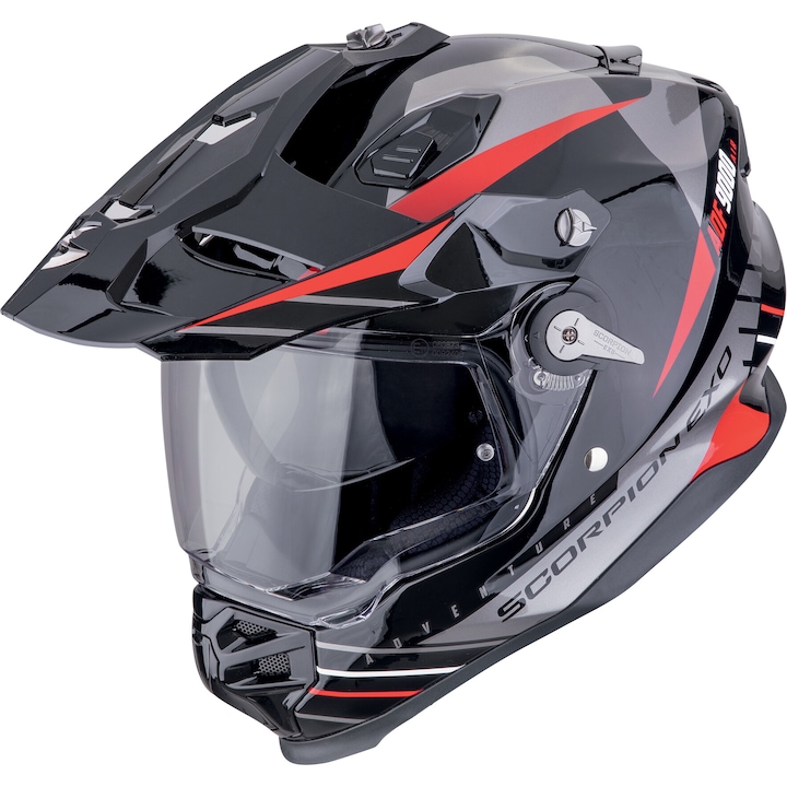 Мото каска Enduro / Adventure Scorpion ADF-9000 Air Feat Black-Silver-Red размер M
