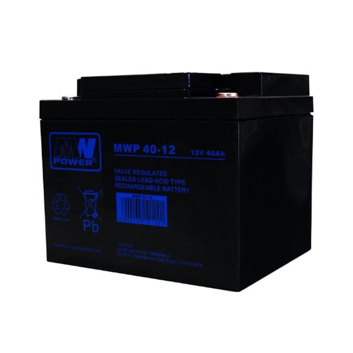 Akumulator MWP 40-12, 12V-40Ah, VRLA AGM, 199x166x171mm