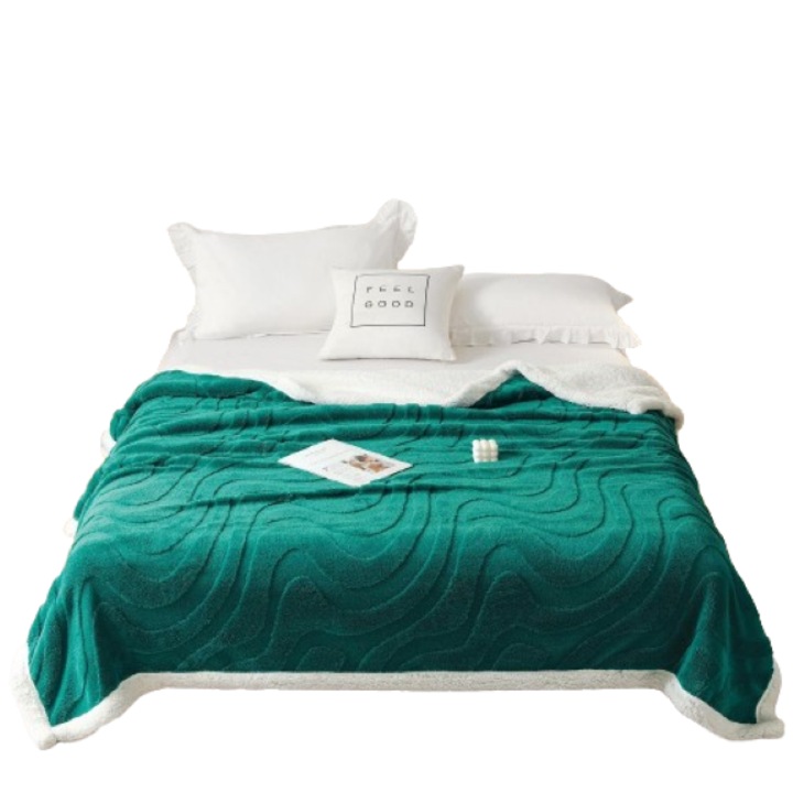 Patura Imblanita, Cocolino, Abstract 3D Elegant, 200x230cm, Verde Smarald