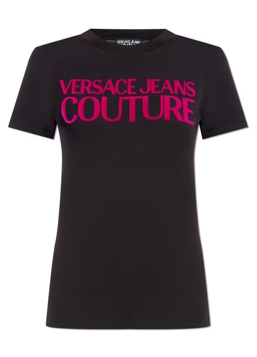 Női póló 77HAHL01 CJ02L 899, Versace farmer, pamut/elasztán, fekete, XL INTL