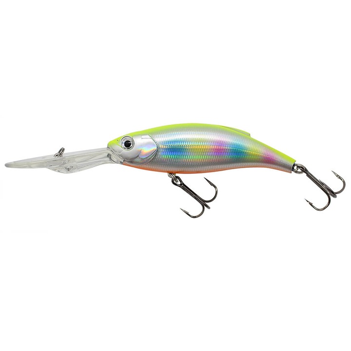 Vobler Sea Buzz Hunter Deep Shad 12.5cm, 49gr, Floating, culoare 084/CHRR, pentru pescuitul la trena, evolutie 9-13m+, salau, stiuca, somn, pastrav lac