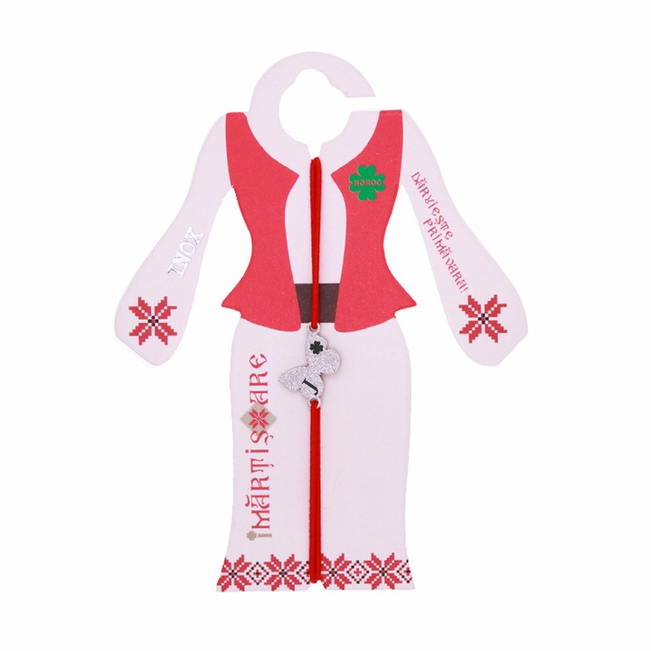 Martisor Bratara Inox Praf de Stele Fluture Argintiu Initiala J