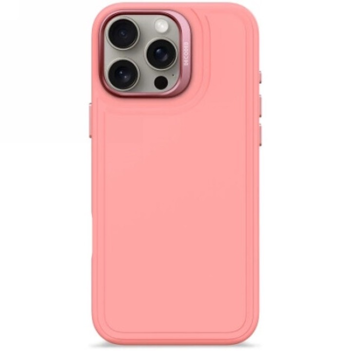 Husa telefon Decoded, silicon antimicrobian, cu MagSafe pentru iPhone 16 Pro Max, roz