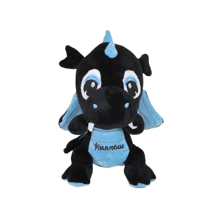 Jucarie de plus, Sun Day, Dragon "Krakow" negru albastru 15cm