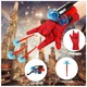 Set costum cu muschi, manusa cu ventuze si figurina Spiderman, 5-7 ani