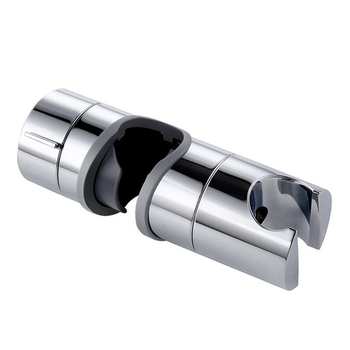 Suport reglabil pentru cap de dus, argintiu, 18-25mm, rotire 360°, instalare usoara
