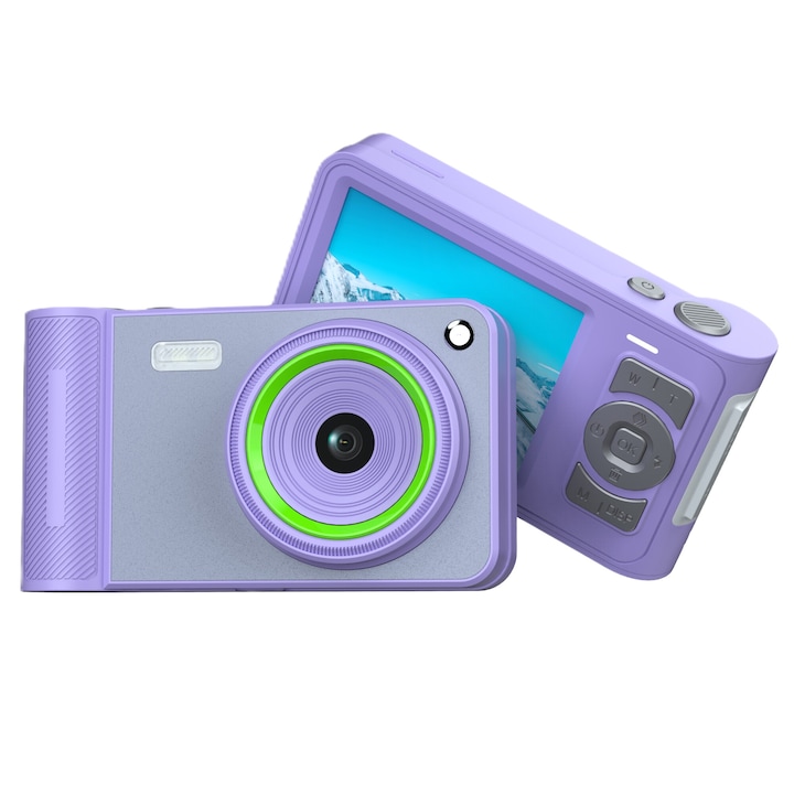Gyermekkamera, 32 GB, 1080P HD, 50 millió pixel, 2,8 hüvelykes, fehér-szürke