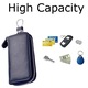 Organizator Chei Din Piele Naturala, SINBINTA, Port Chei cu Capacitate 6 Chei, Tip Portofel, Portofel, compact, Cu fermoar, Impermeabil si rezistent la rugina, Pentru bancnote, carduri si monede, Piele naturala/Metal, 11x6x3cm, Albastru
