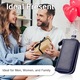 Organizator Chei Din Piele Naturala, SINBINTA, Port Chei cu Capacitate 6 Chei, Tip Portofel, Portofel, compact, Cu fermoar, Impermeabil si rezistent la rugina, Pentru bancnote, carduri si monede, Piele naturala/Metal, 11x6x3cm, Albastru