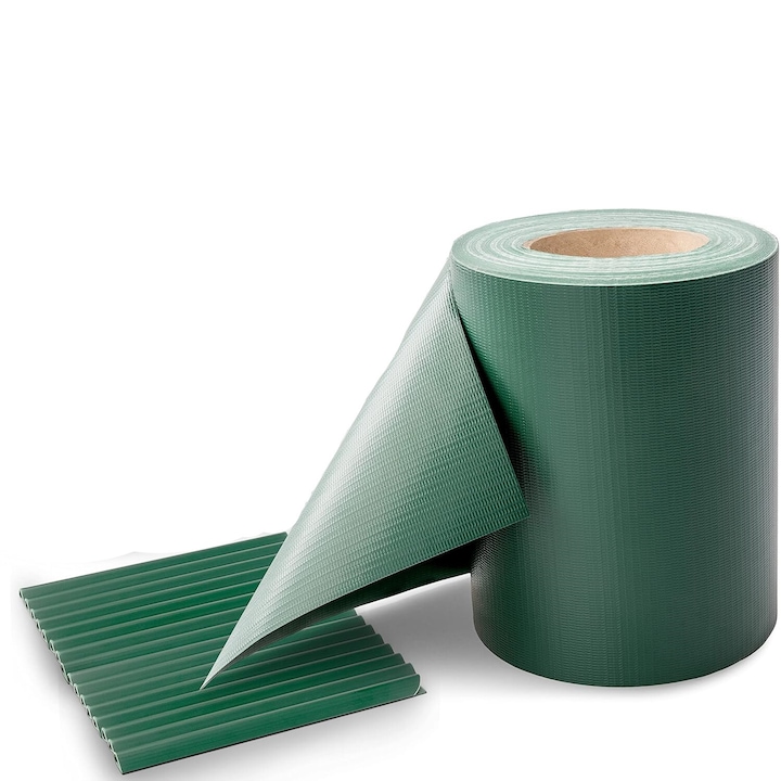 Banda de gard, Protectie vant, DAWIDU, PVC, 35 x 0.19 m, 35 m, Verde, 26 cleme montare