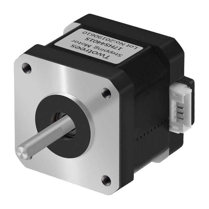 Motor pas cu pas RASK Nema 17, 42N.cm, 38mm, Negru/Argintiu