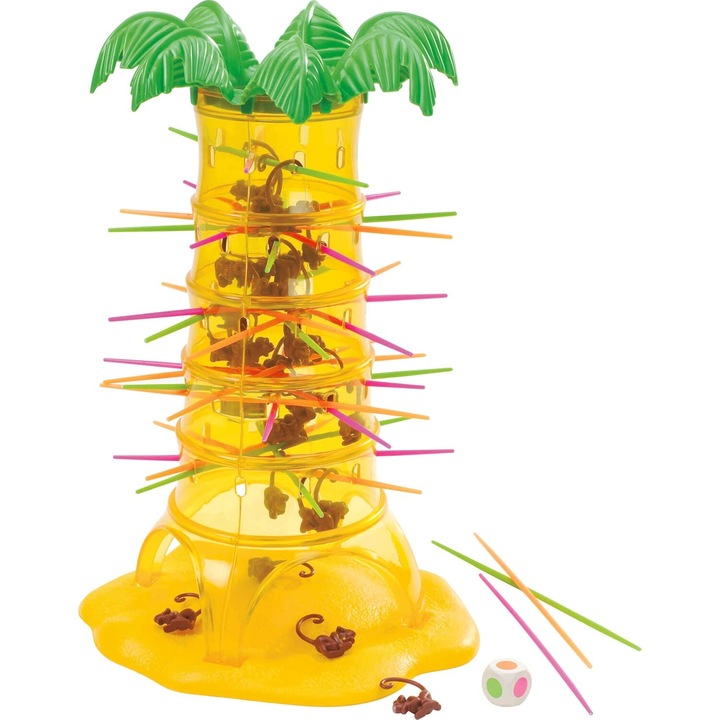 Настолна игра микадо Tumblin' Monkeys, Цветни пръчици и маймунки, 4Y+