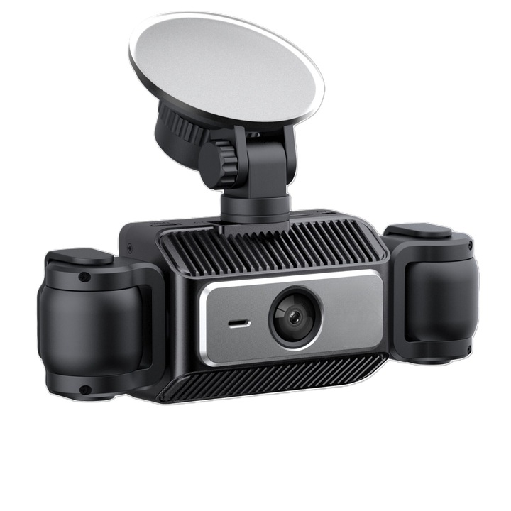 DVR за кола 360 камера, 4 канала, FHD 1080P, нощна, 64GB SD карта включена, черна