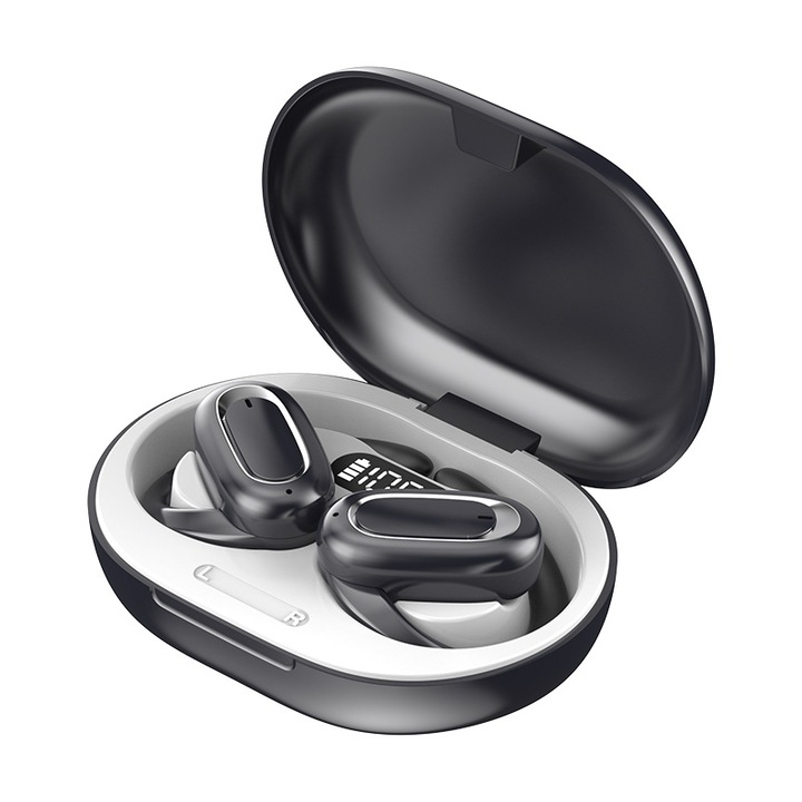 Безжични Bluetooth слушалки T35, TWS. 5.3, регулируеми OWS, VGN.Store, безжични отворени слушалки с кука за ухо