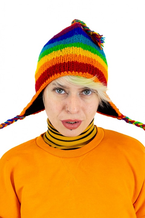 Caciula din lana - Rainbow Free Size