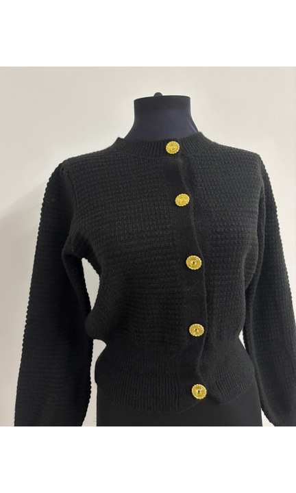 Cardigan negru, viscoză, one size