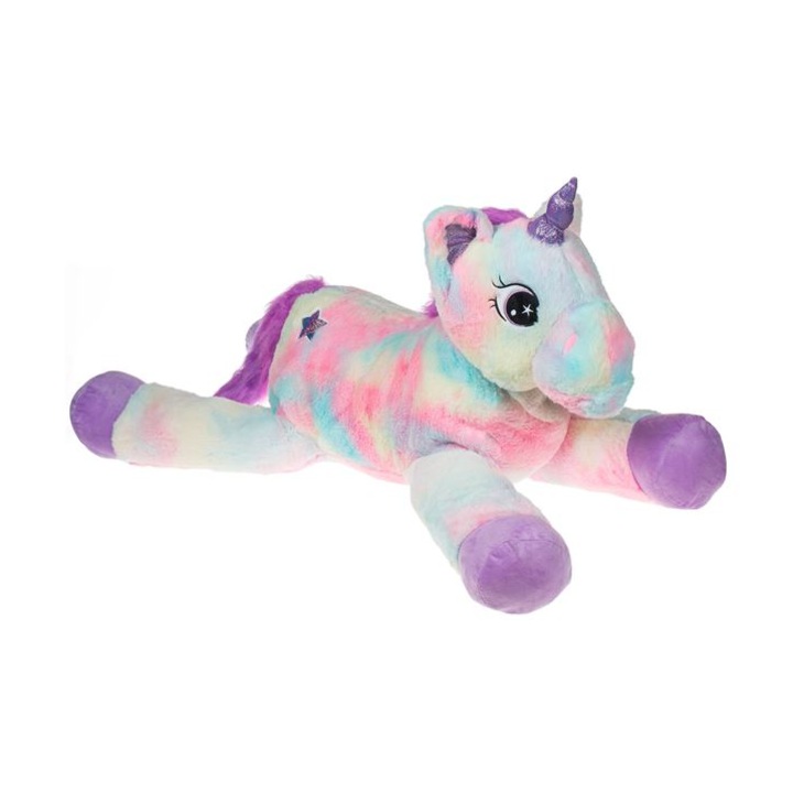 Плюшен еднорог, Бонбонено/Розов, 100х36х33 см