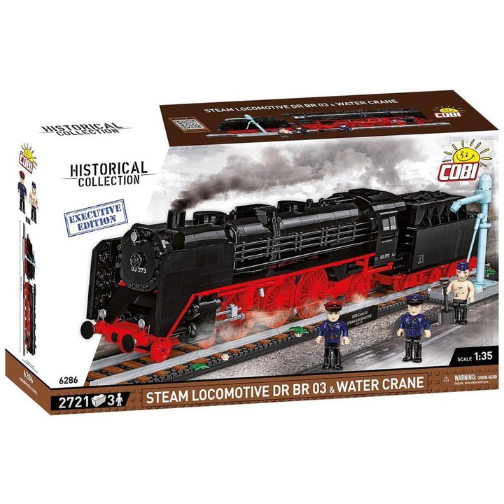Set de Construit DR BR 03 Steam Locomotive and Water Crane - Executive Edition, 2721 piese