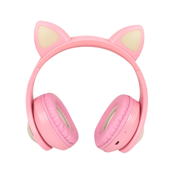 Vezeték nélküli gyermek fejhallgató, Fülekkel, Stitch, rózsaszín
