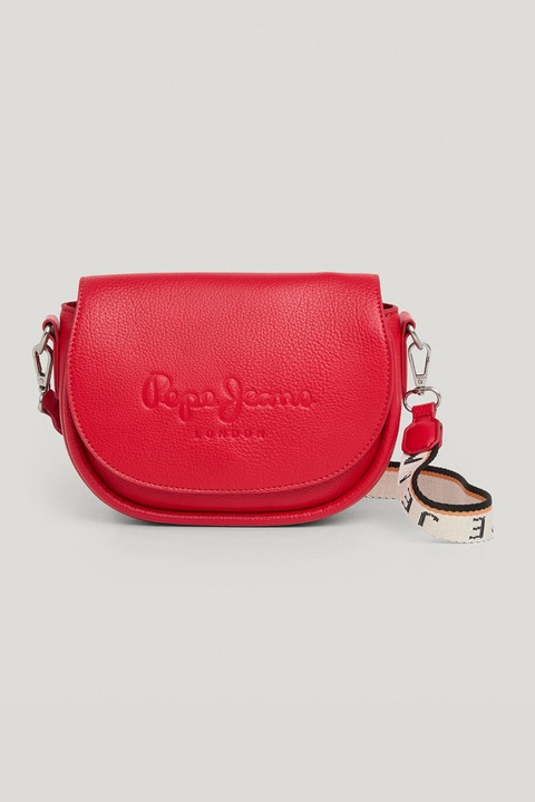 Pepe Jeans London, Чанта през рамо Crisha от еко кожа, Червен, Бял