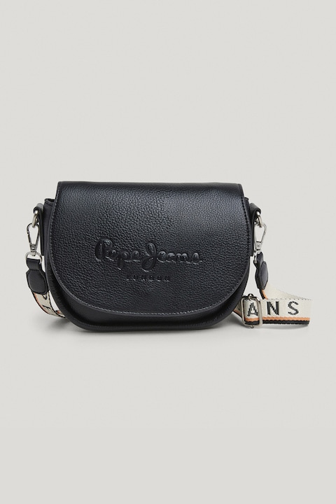 Pepe Jeans London, Чанта през рамо Crisha от еко кожа, Бял, Черен