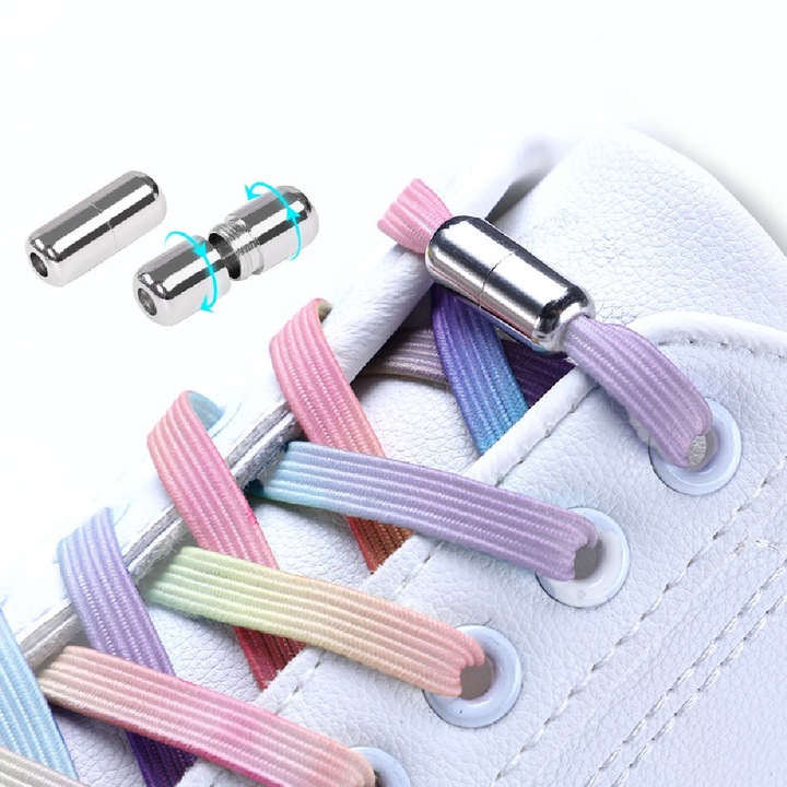 Curele elastice colorate cu catarame capsule, 100cm