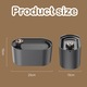 Dispenser Apa Automat, SINBINTA, Capacitate mare 3L, Cu filtrare prin carbune activ, Ultra-silentios, Led luminos, Alarma inteligenta pentru nivel scazut de apa, Pentru pisici, caini, mai multe animale de companie, PP, 25x13x13cm, Gri