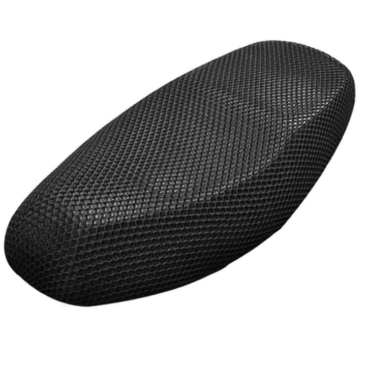 Husa Scaun Motocicleta, SINBINTA, 3D mesh, Cu banda elastica, Confortabil si respirabil, Rezistente la ploaie si praf, Rezistenta la caldura si anti-alunecare, Usor de instalat, Poliester, L 95x60x0.2cm, Negru