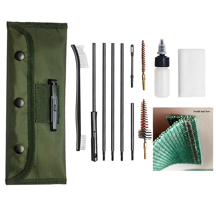 Set de perii pentru curatarea tevilor de arme, 223/5.56mm, verde militar