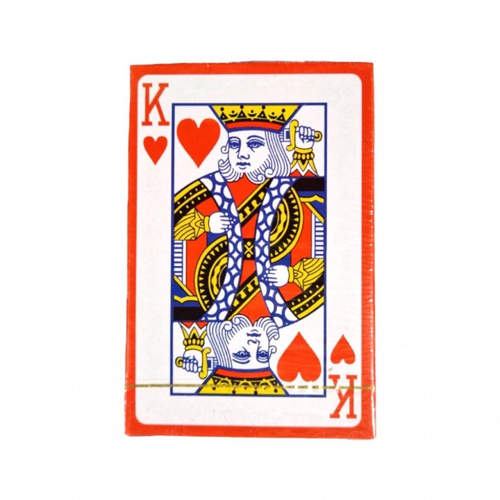 Klasszikus modell játékkártya, 54 db, laminált, piros