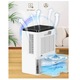 Dezumidificator, capacitate 2L, bas 55db, putere 60w, potrivit pentru 20 m², poate fi utilizat in case, subsoluri, dormitoare, alb