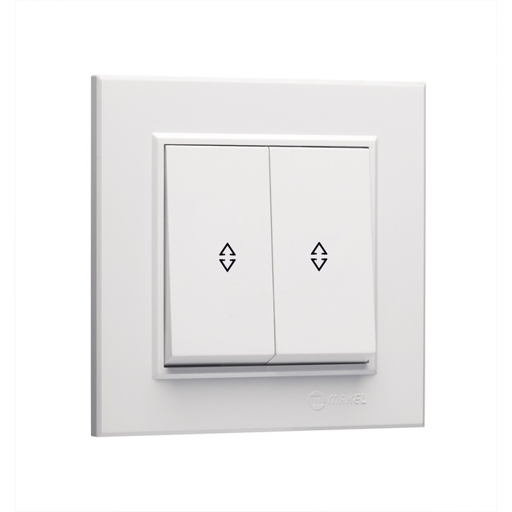 Anco Karea dupla váltókapcsoló, csavaros, 10A, 250V, IP20, fehér
