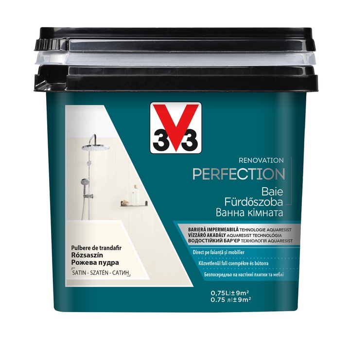 V33 Renovation Perfection Fürdőszobai felújító festék 0,75L, Rózsaszín