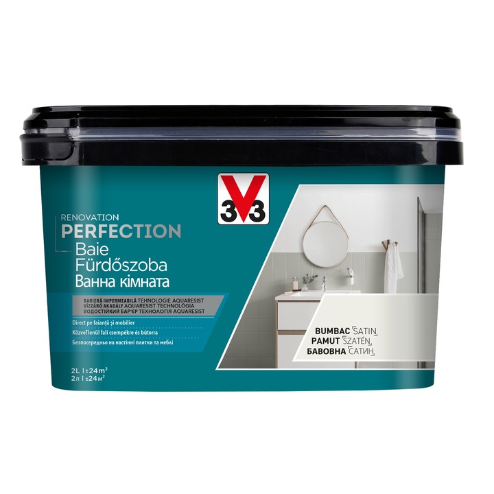 V33 Renovation Perfection Fürdőszobafesték 2, 0L, Pamut