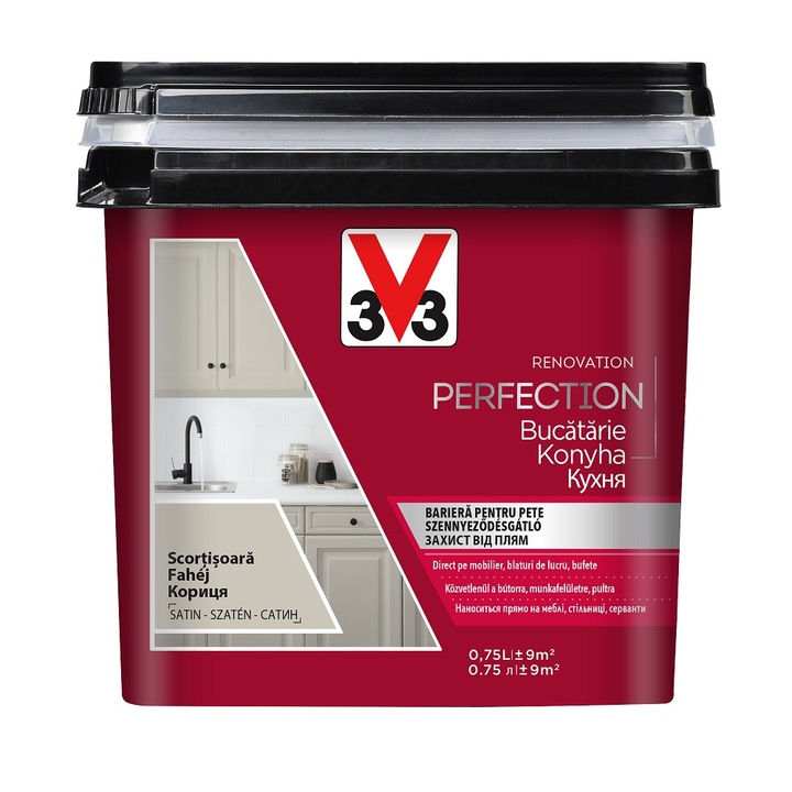 V33 Renovation Perfection Konyhafesték 0, 75L, Fahéj