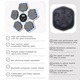 Masina de box muzicala, cu suport Bluetooth, pentru copii, adulti, echipament electronic de antrenament de agilitate cu manusa, echipament de exercitiu, pentru antrenament de intensitate, WALALLA, alb