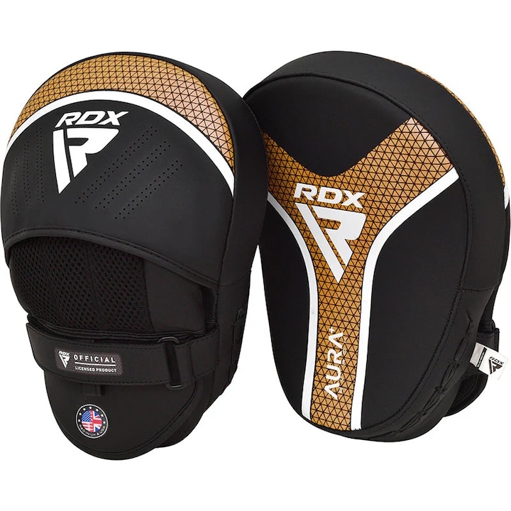 Тренировъчни лапи Palmare RDX Focus Aura Plus T-17, Черен/Златист, уни