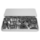 Set 30 Forme de taiat biscuiti de casa, prajituri, fursecuri, fondant, forme de decupare din otel inoxidabil, Argintiu