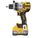 Masina compacta de gaurit si insurubat (bormasina) pe acumulator cu percutie DeWALT DCD1007WW1T, 18V, motor fara perii, iluminare LED, 1x acumulator 8 Ah Li-Ion, sistem anti-rotatie, cuplu 169 Nm, 2250 RPM, 38.250 percutii/min, cutie TSTAK, incarcator