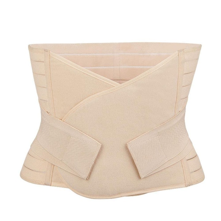 Centura Abdominala Postnatala Premium, recuperare si suport spate, respirabila, Capacitate puternica de intindere, moale si strans, YHJ, Culoarea pielii, M