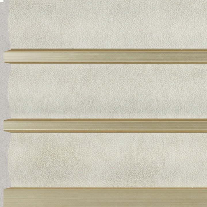 Set 12 panouri decorative pentru perete, Maison Mex DECORIF, L.285 l.20 H.1.2 cm, mix alb/auriu