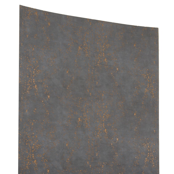 Set 6 panouri decorative pentru perete, Maison Mex DECORIF, L.285 l.60 H.0.5 cm, gri-auriu